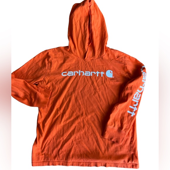 Carhartt long sleeve boys hooded shirt Sz M - Picture 4 of 9